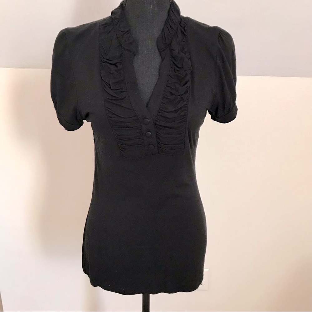 Forever 21 Black V-Neck Top